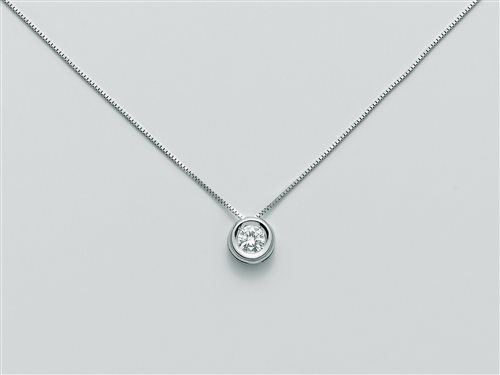 Collana Miluna Donna I Diamanti - Collier in Oro bianco Diamante 0.09 Ct CLD3924-009G7 - CLD3924-009G7